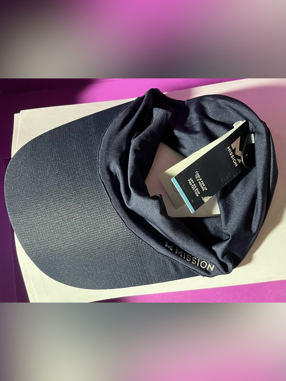 MISSION - Unisex Black Performance Visor with Sweatband🧢🧢 - Picture 4 of 5